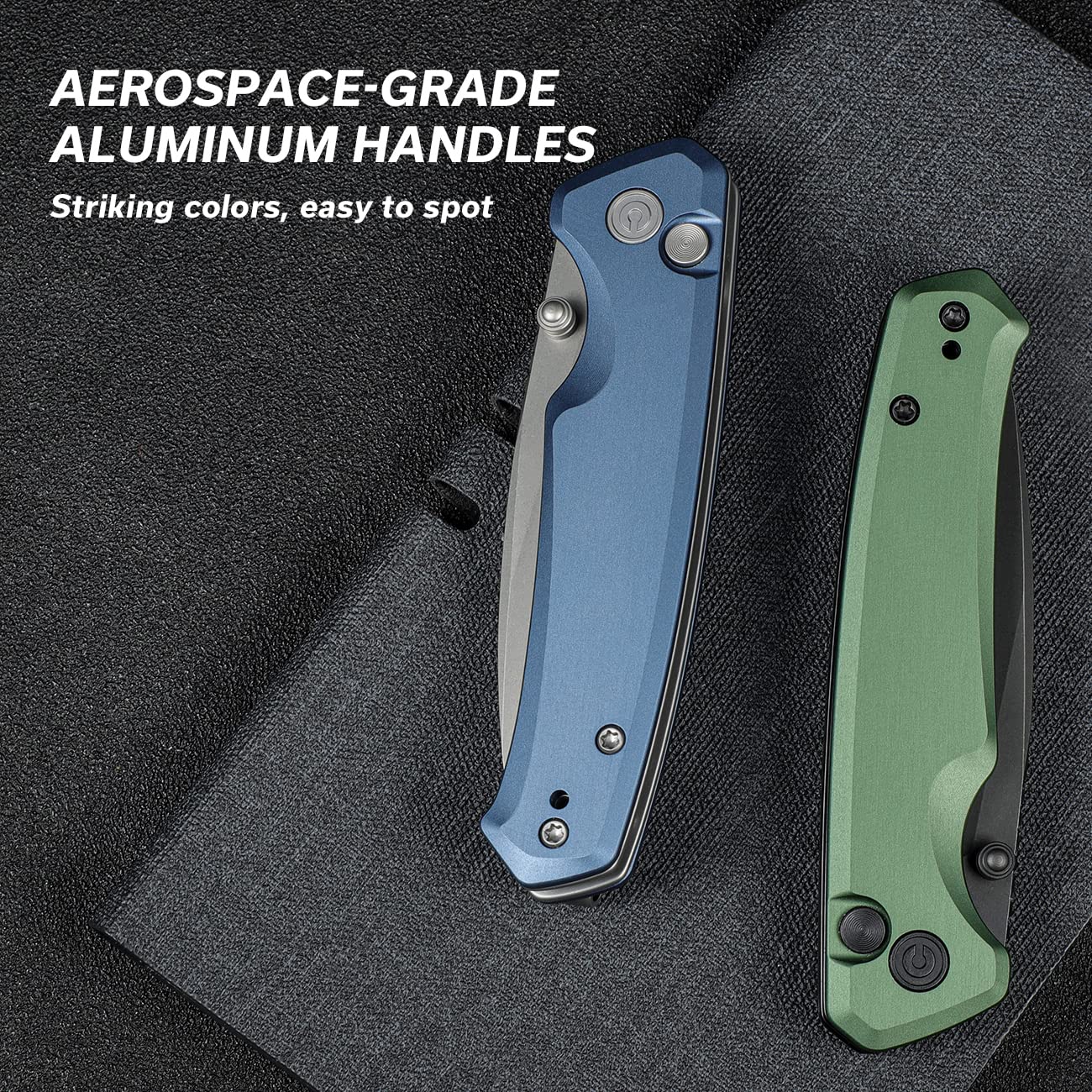 CIVIVI Pocket Folding Knife with Button Lock and Thumb Stud Opener, 2.97" Nitro-V Blade Aluminum Handle, Altus Utility Small Knife for Men Women EDC C20076-5 - Image 4