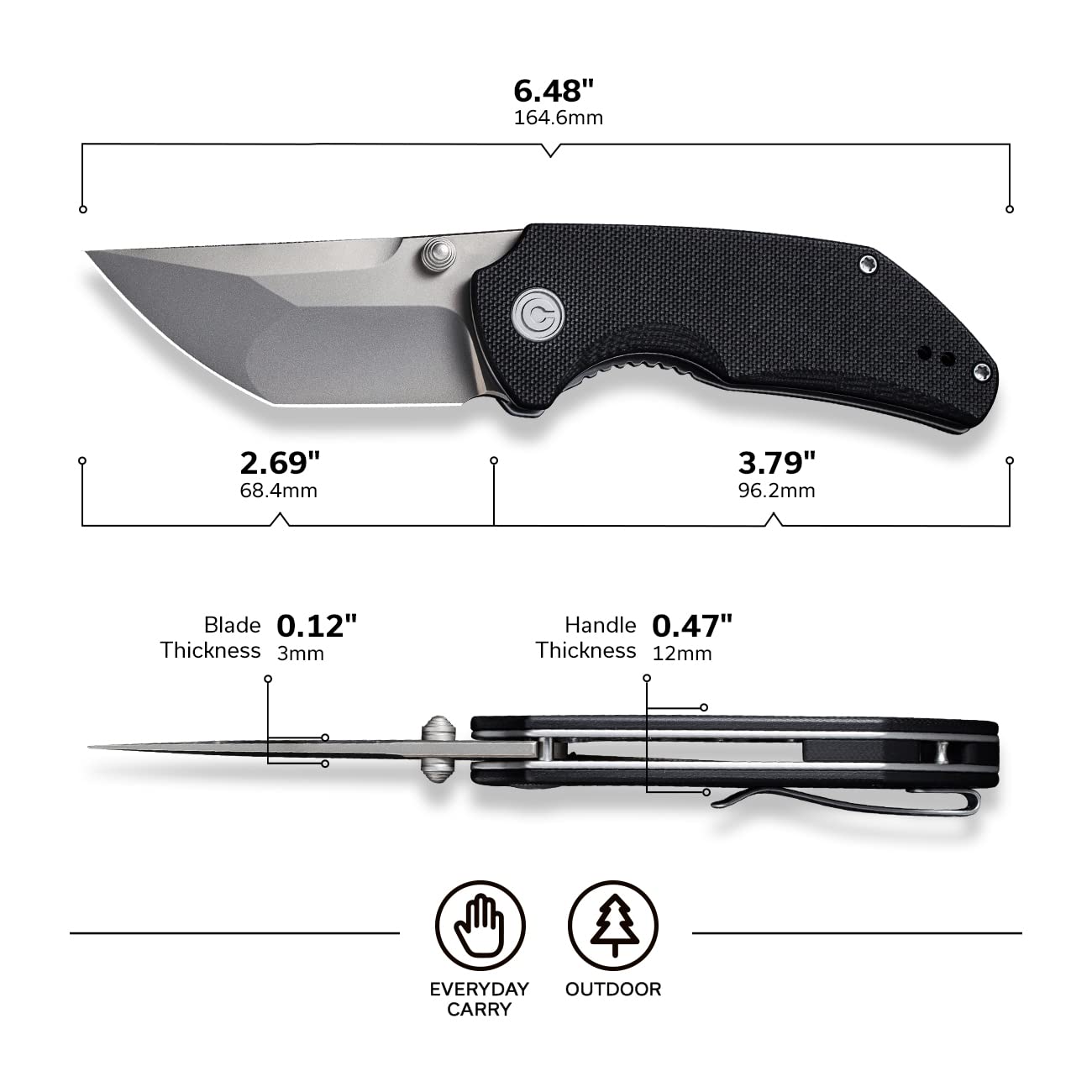 CIVIVI Thug 2 Pocket Knife C20028C - Image 5